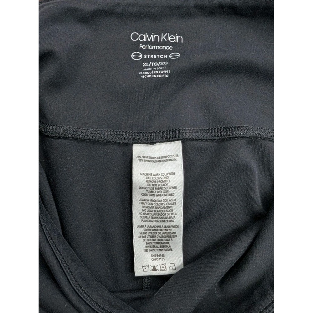 Calvin Klein Performance Stretch Cropped Leggings Womens XL Black - Picture 5 of 5